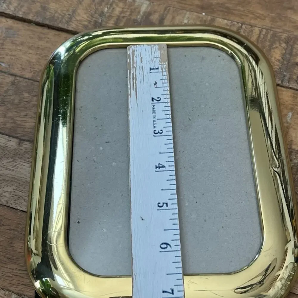 Vintage MCM Gold-Toned Brass Picture Frame 4.5